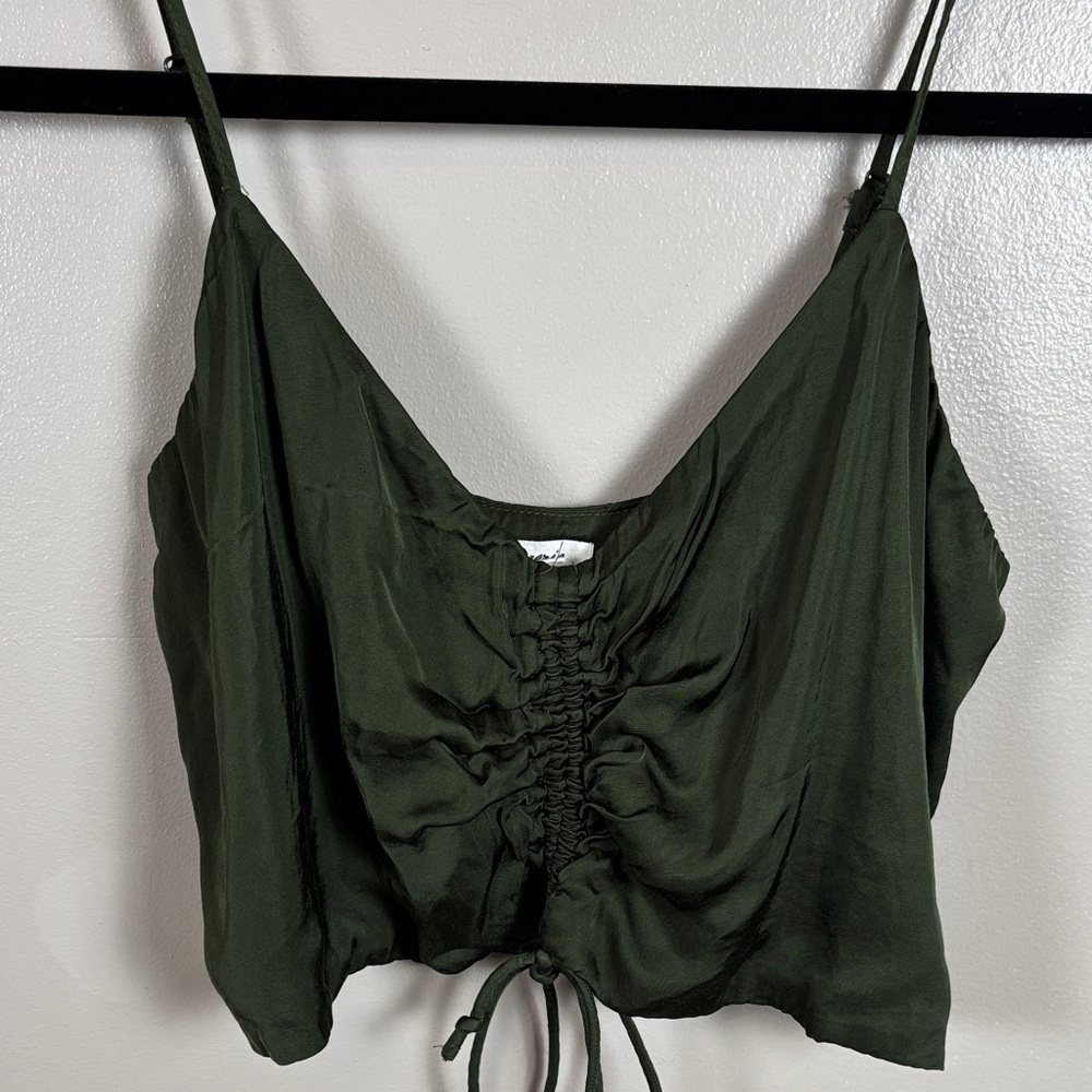 Aerie XS Cropped Ruched Camisole